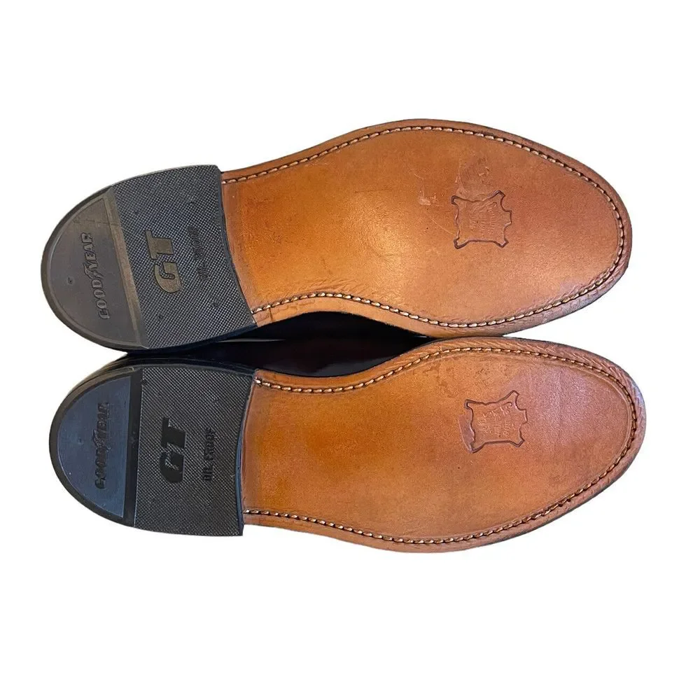 Knapp K160 Brown Leather Dress Shoe Men 7 EE Goodyear GT Oil Proof USA B27 92029